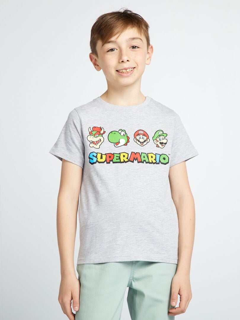 T-shirt 'Super Mario' - So Easy Gris clair - Kiabi