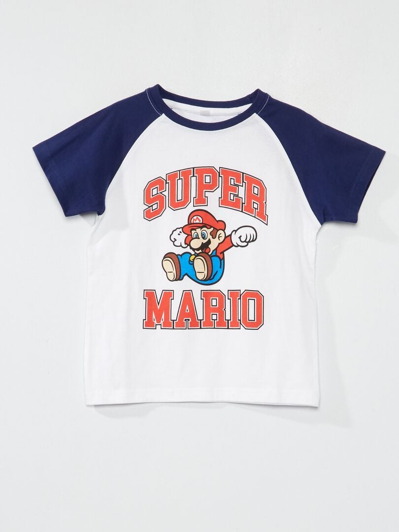 T-shirt 'Super Mario' à col rond Blanc - Kiabi