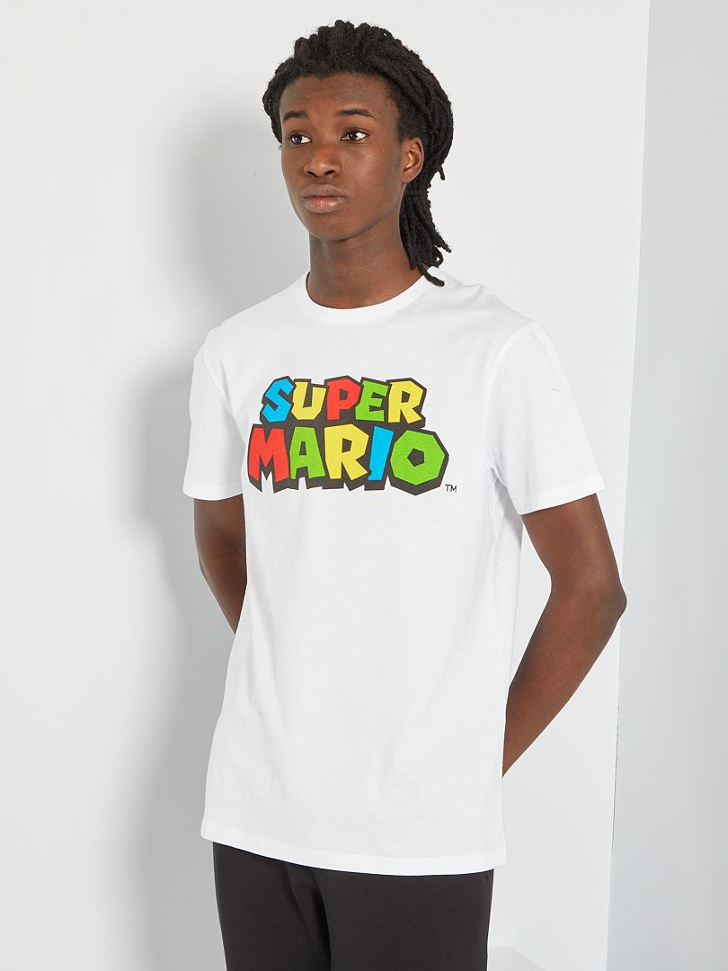 T-shirt 'Super mario' blanc - Kiabi
