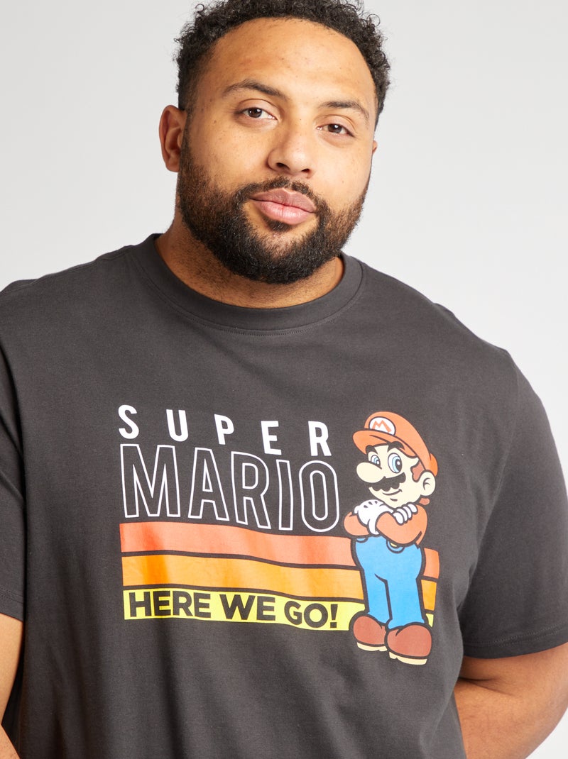 T-shirt 'Super Mario' manches courtes Noir - Kiabi