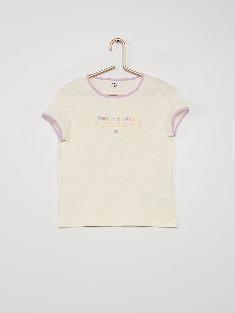T-shirt 'Super Sister' beige - Kiabi