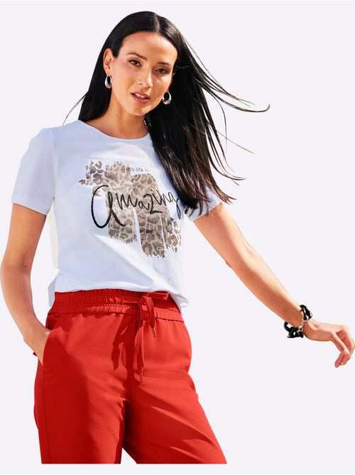 T-shirt Superbe Imprimé Brillant - Taille Standard - helline - Kiabi