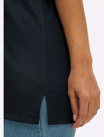 T-shirt Superbe Mélange De Matières - Taille Standard - Sheego