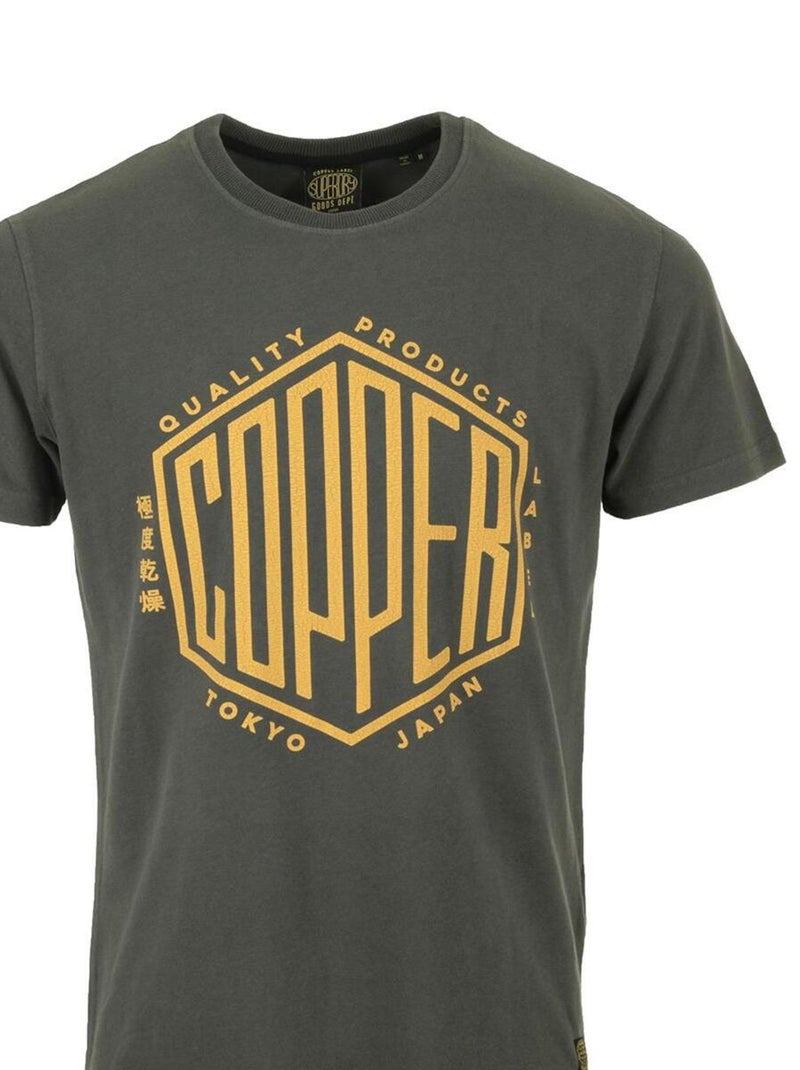T-shirt Superdry Copper Label Tee Noir Orange - Kiabi
