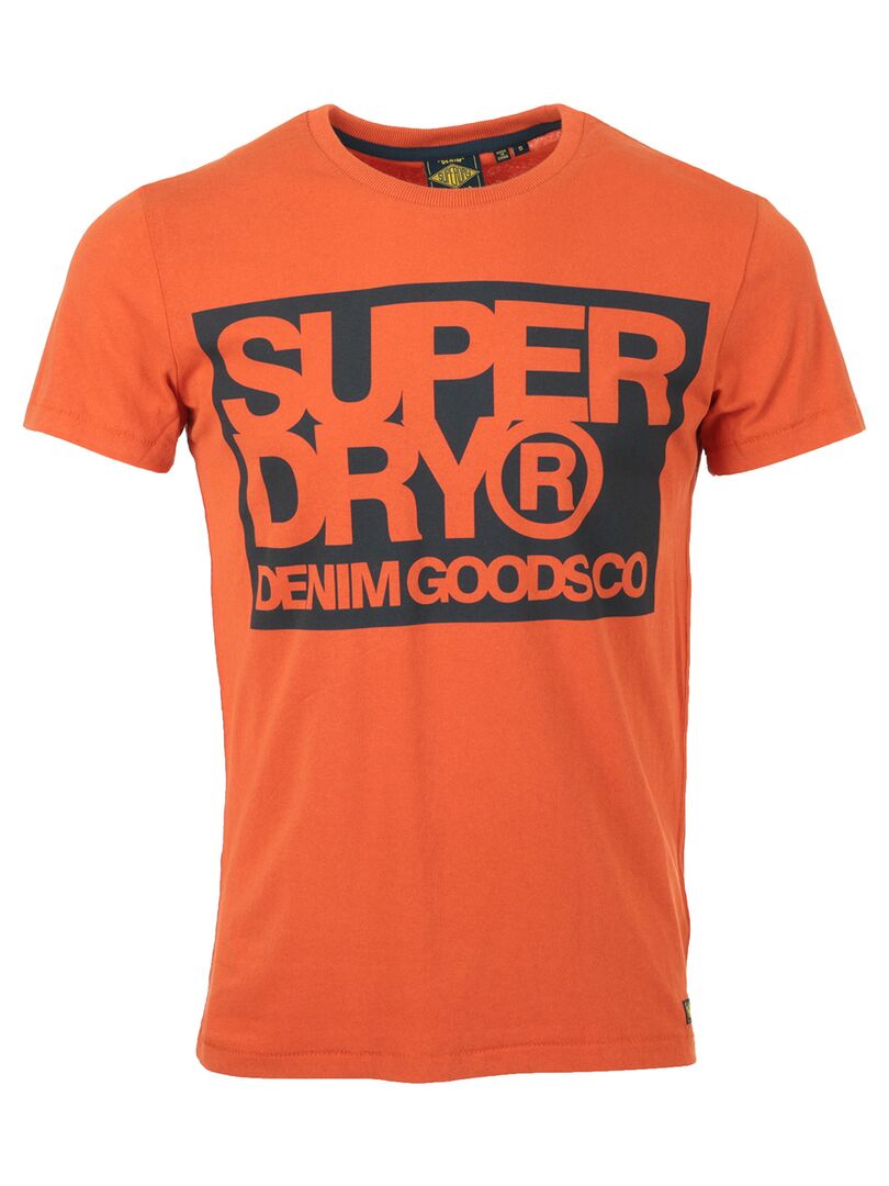 T-shirt Superdry Denim Goods Co Print Tee Orange - Kiabi