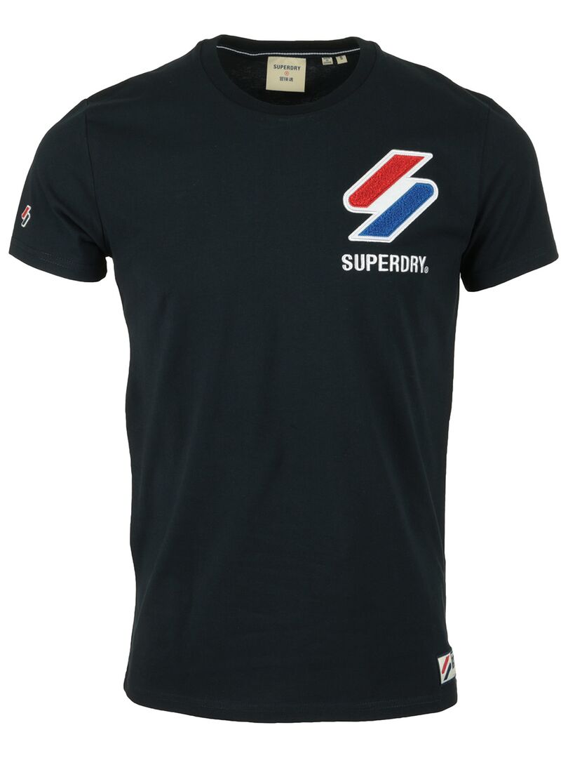 T-shirt Superdry Sportstyle Chenille Tee Bleu marine - Kiabi