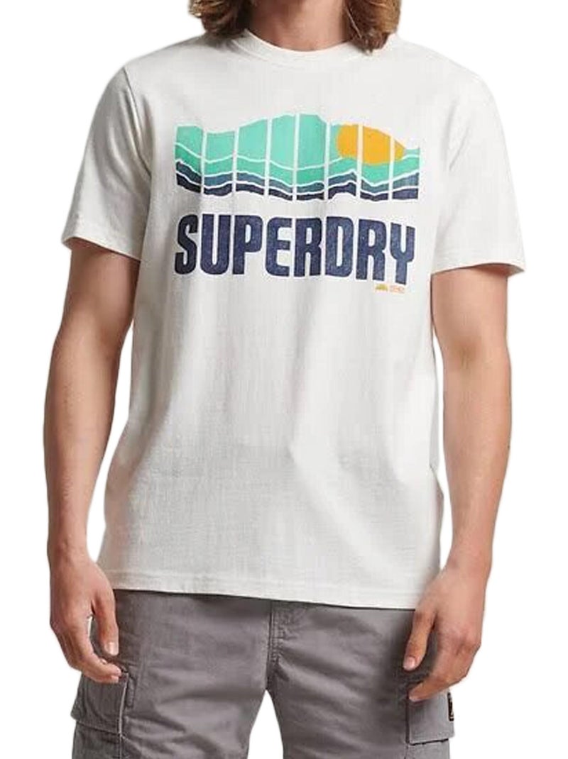 T-Shirt Superdry Vintage Great Outdoors Blanc - Kiabi