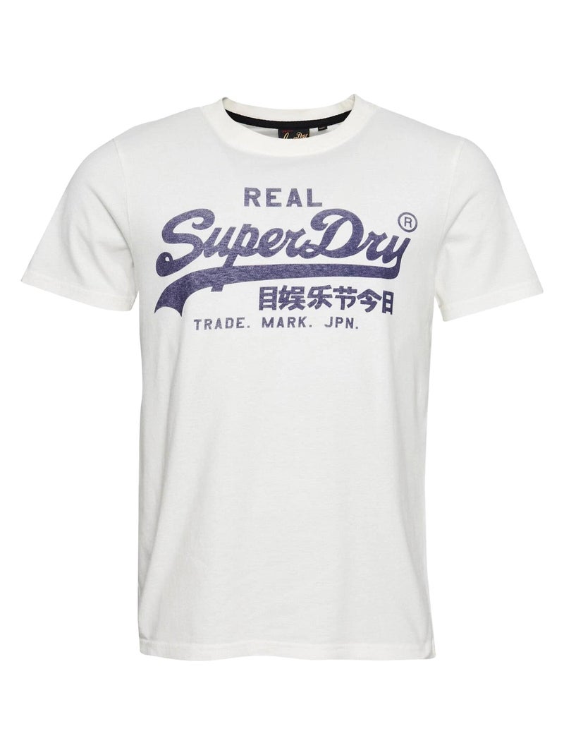 T-Shirt Superdry Vintage VL Noos Blanc - Kiabi