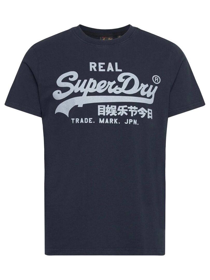 T-Shirt Superdry Vintage VL Noos Bleu - Kiabi