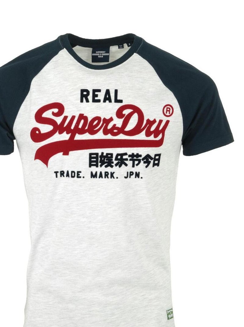 T-shirt Superdry VL Duo Raglan Tee 220 Gris - Kiabi