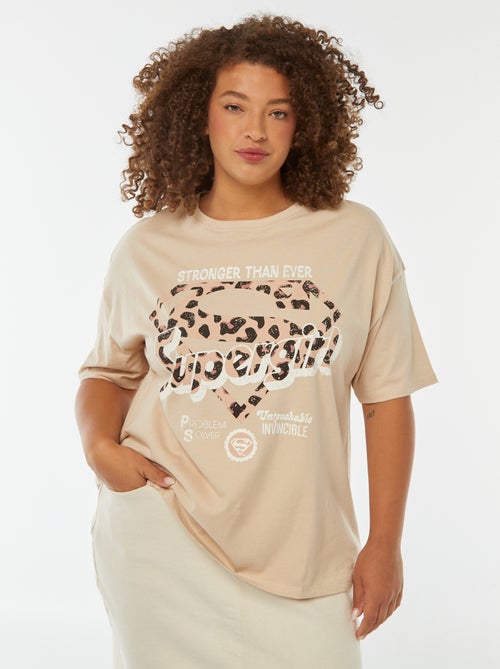 T-shirt 'Supergirl' 'DC Comics' manches courtes - Kiabi