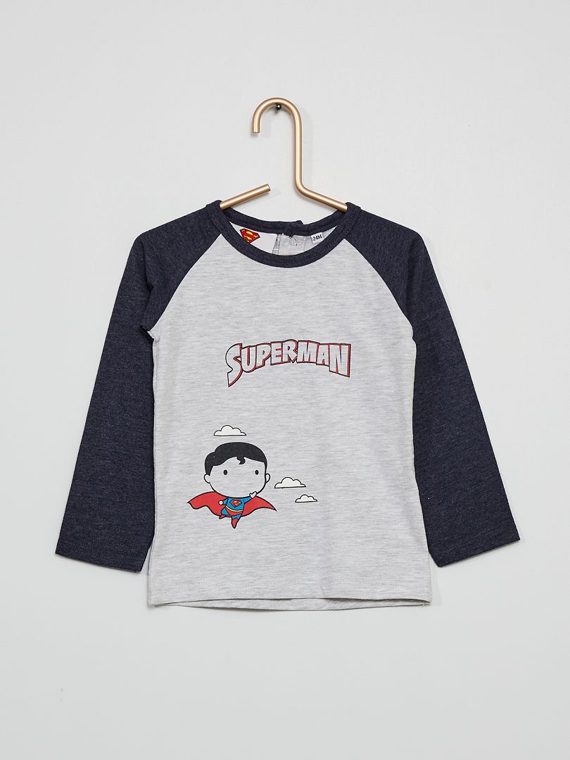 T-shirt 'Superman' bleu gris - Kiabi