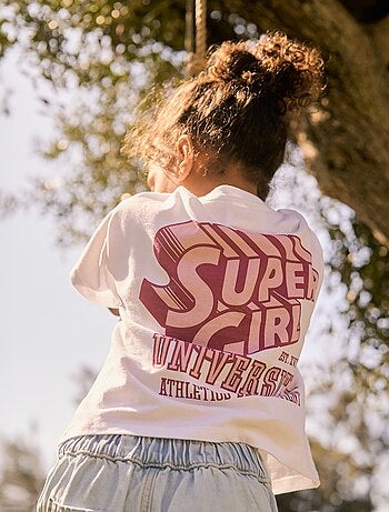 T-shirt 'Superman' 'DC Comics' à manches courtes imprimé recto/verso