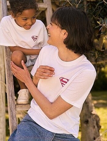 T-shirt 'Superman' 'DC Comics' à manches courtes imprimé recto/verso
