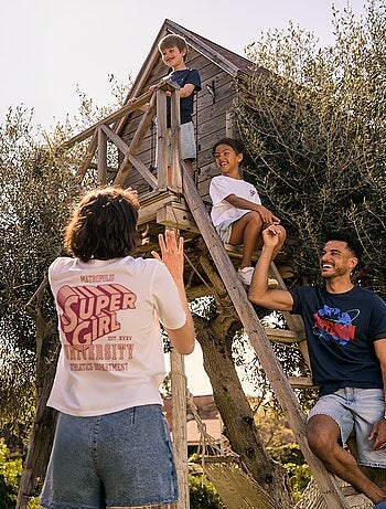 T-shirt 'Superman' 'DC Comics' à manches courtes imprimé recto/verso