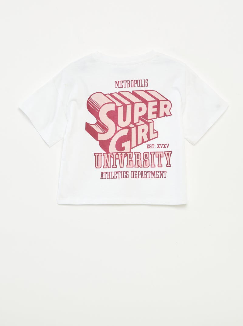 T-shirt 'Superman' 'DC Comics' à manches courtes Blanc - Kiabi