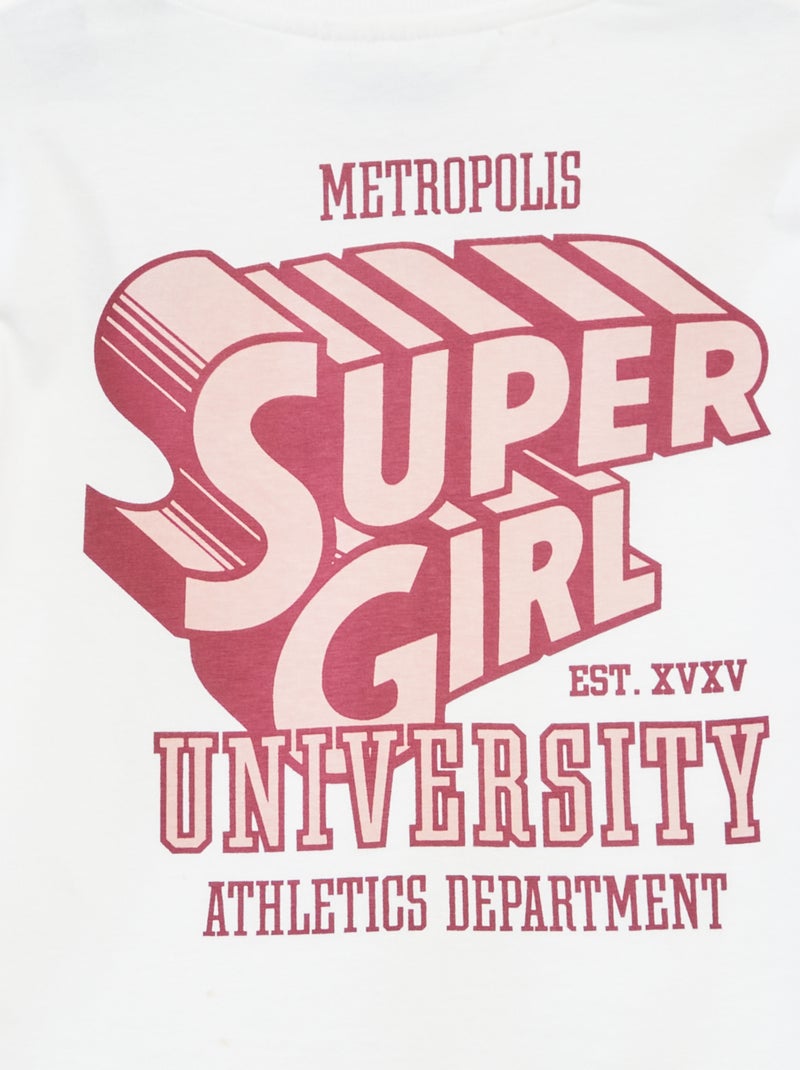 T-shirt 'Superman' 'DC Comics' à manches courtes Blanc - Kiabi