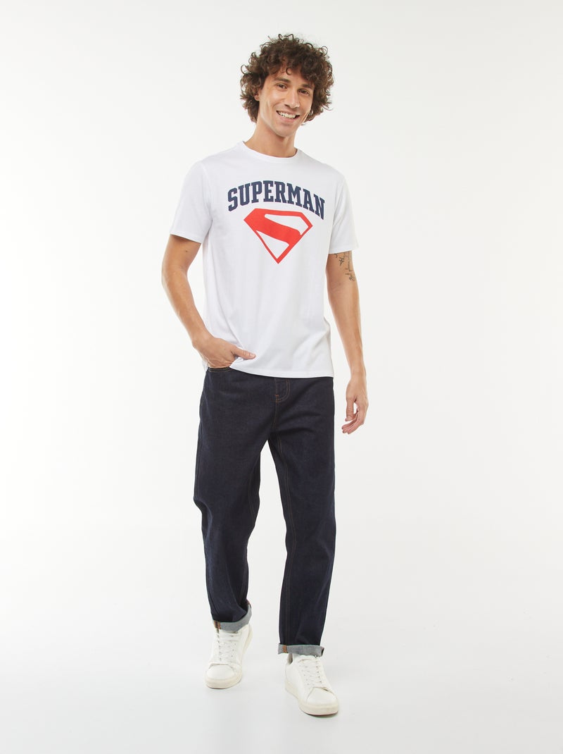 T-shirt 'Superman' 'DC Comics'  manches courtes Blanc - Kiabi