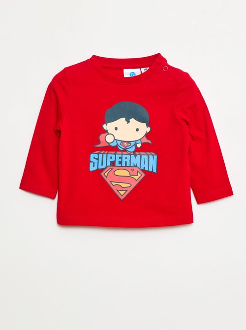 T-shirt 'Superman' 'DC Comics' manches longues - Kiabi