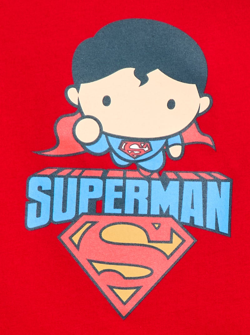 T-shirt 'Superman' 'DC Comics' manches longues Rouge - Kiabi
