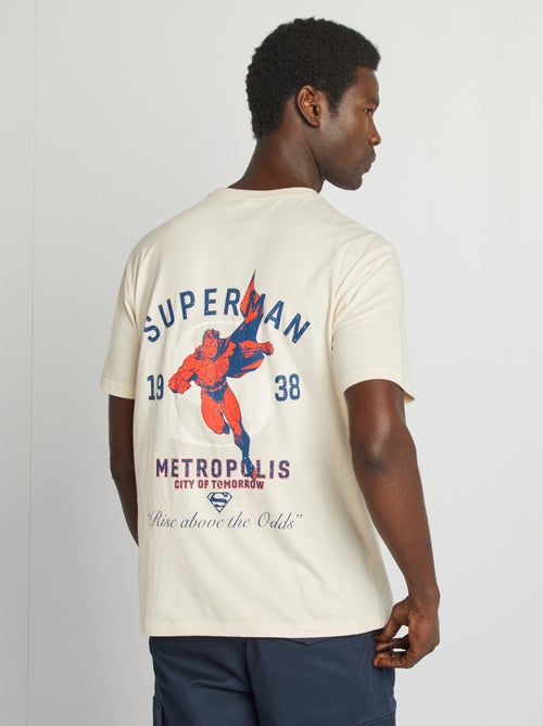 T-shirt 'Superman' manches courtes imprimé recto-verso - Kiabi