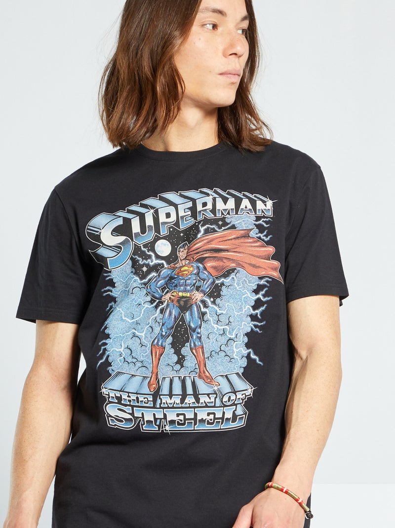 T-shirt 'Superman' noir - Kiabi