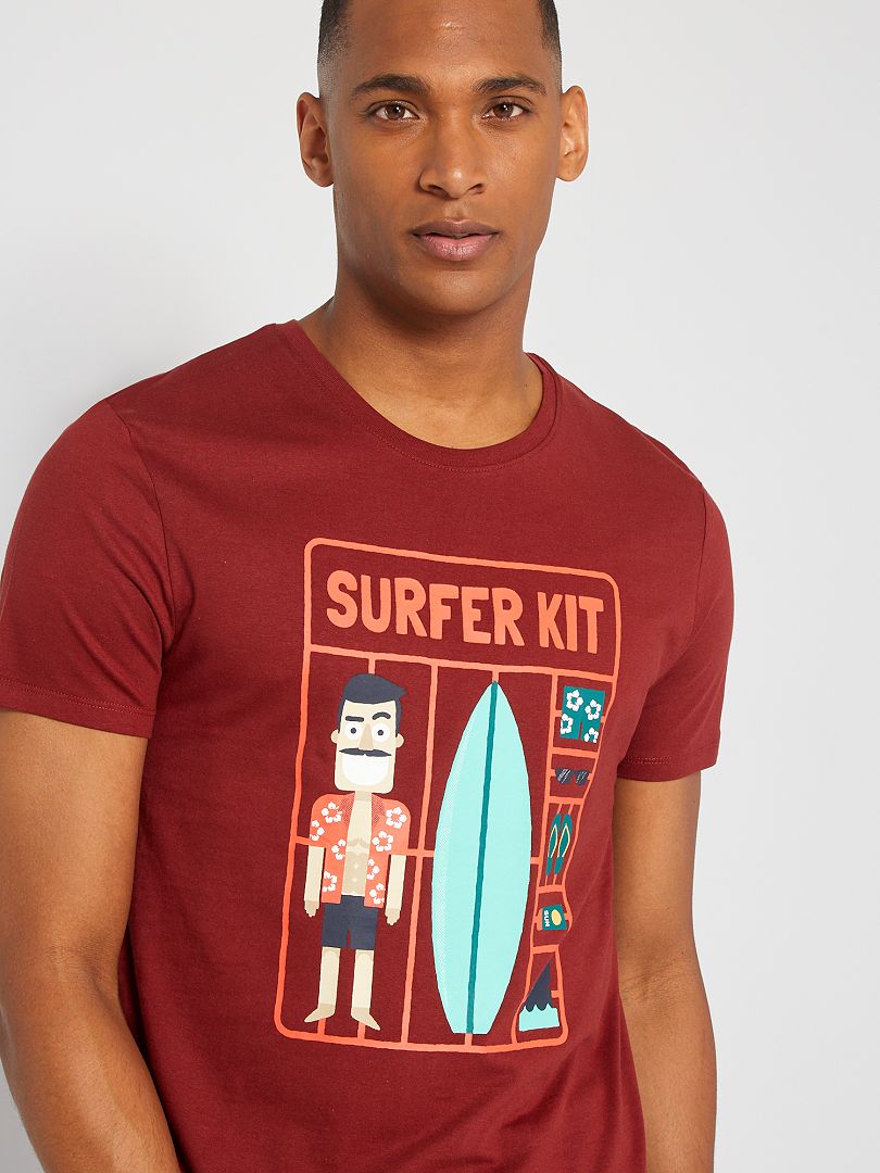 Hawaï Surf Idée Cadeau Humour Surfer Surfeur T Shirts Hommes T-shirt Épais S Noir vendu par The