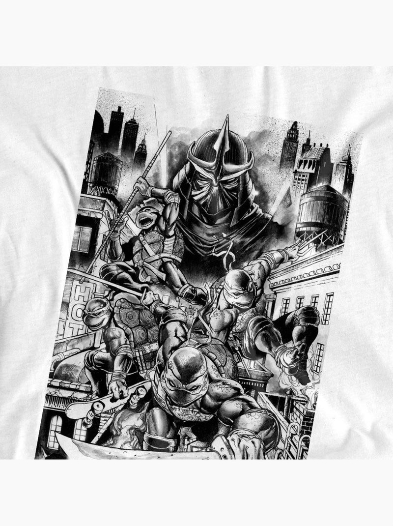 T-shirt take down shredder - les tortues ninja Blanc - Kiabi