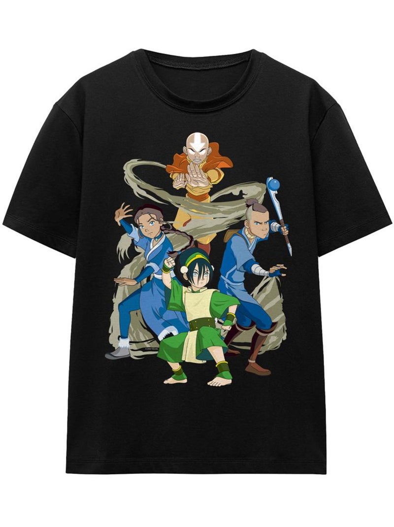 T-shirt team avatar elements - avatar: le dernier maître de l'air Noir - Kiabi