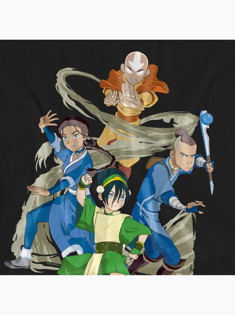 T-shirt team avatar elements - avatar: le dernier maître de l'air Noir - Kiabi