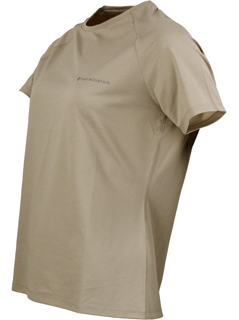 T-shirt technique manches courtes ACTUS - PEAK MOUNTAIN Gris taupe - Kiabi