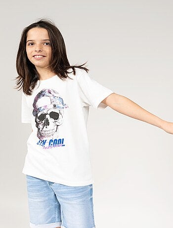 Tee shirt tete discount de mort femme kiabi