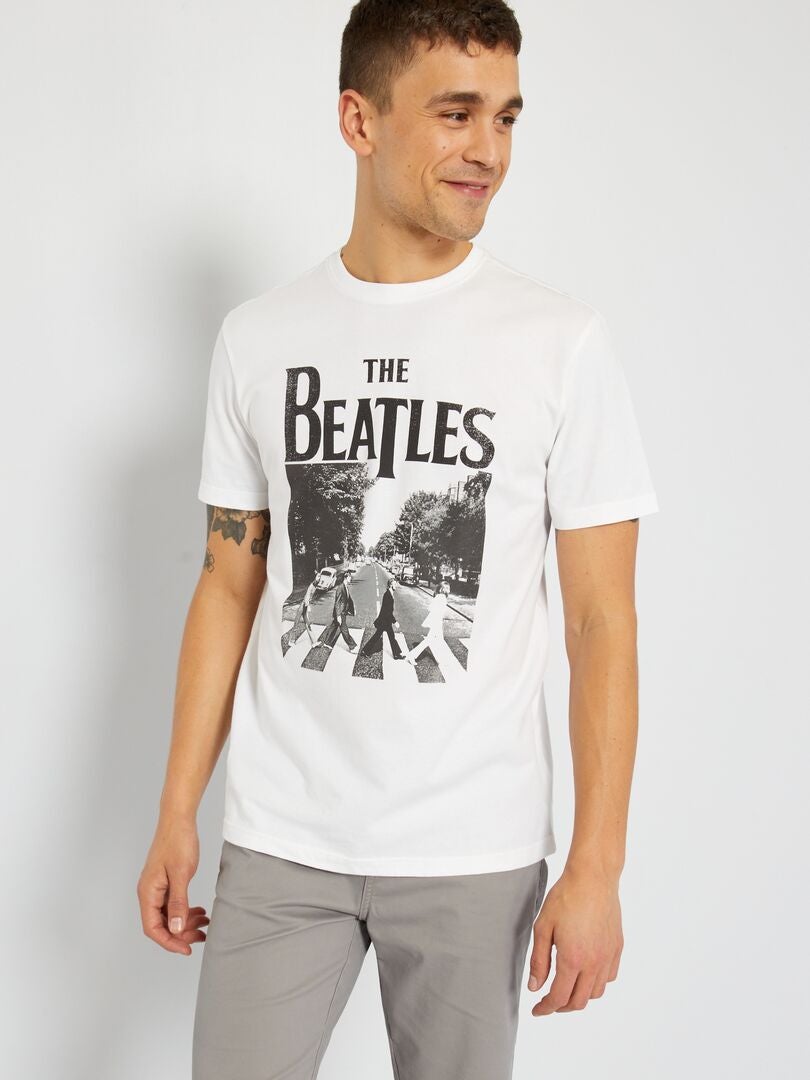 T-shirt 'The Beatles' en jersey Blanc - Kiabi