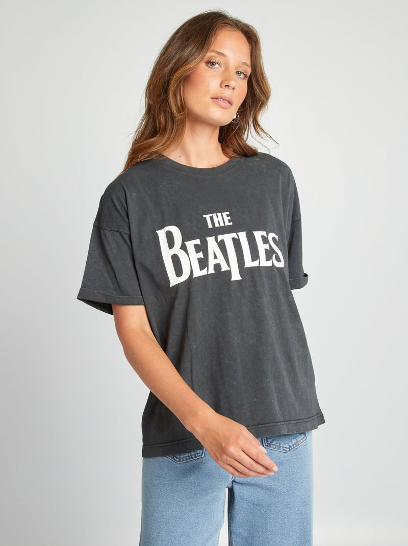 T-shirt 'The Beatles' Gris - Kiabi
