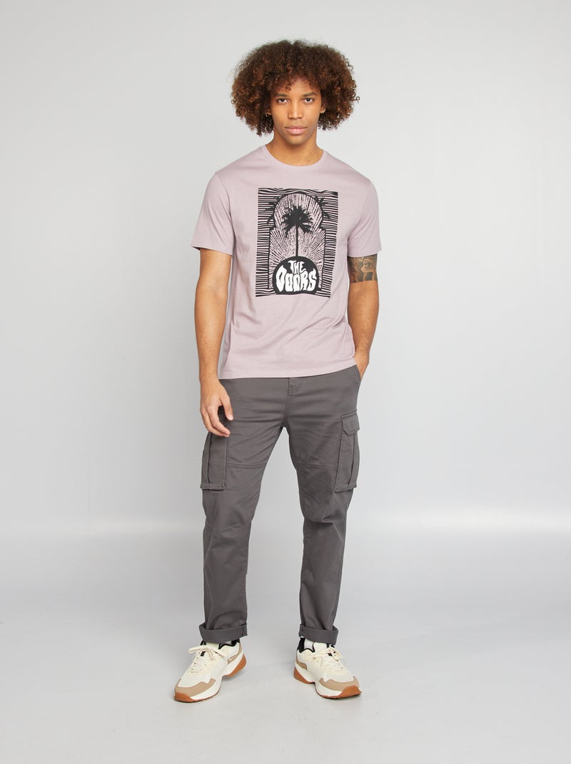 T-shirt 'The Doors' manches courtes VIOLET - Kiabi