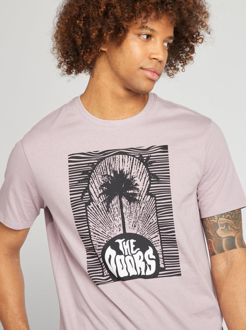T-shirt 'The Doors' manches courtes VIOLET - Kiabi