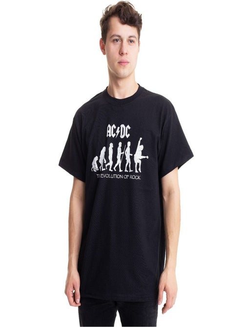 T-shirt the evolution of rock - ac/dc - Kiabi
