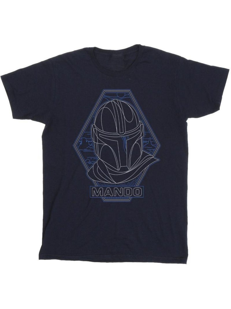 T-shirt the mandalorian - la guerre des étoiles Bleu marine - Kiabi