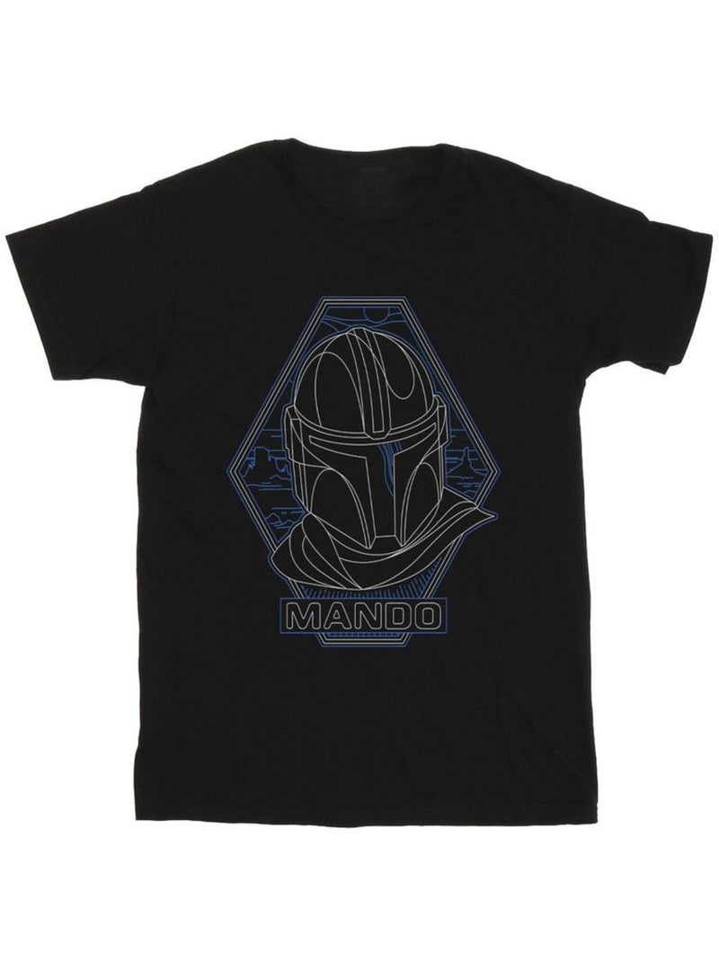 T-shirt the mandalorian - la guerre des étoiles Noir - Kiabi