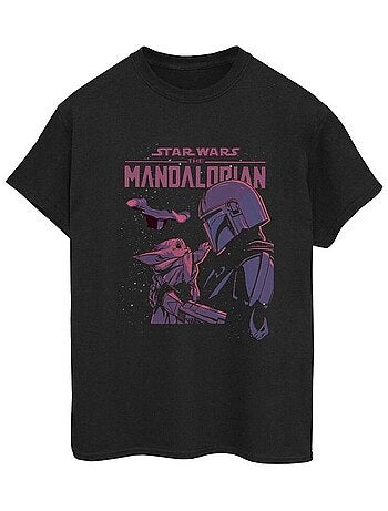 T-shirt the mandalorian hello friend - la guerre des étoiles