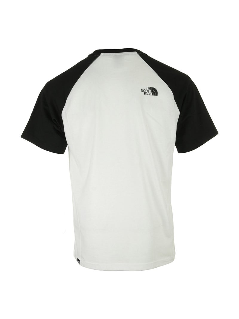 T-shirt The North Face M S/S Raglan Easy Tee Blanc Noir - Kiabi
