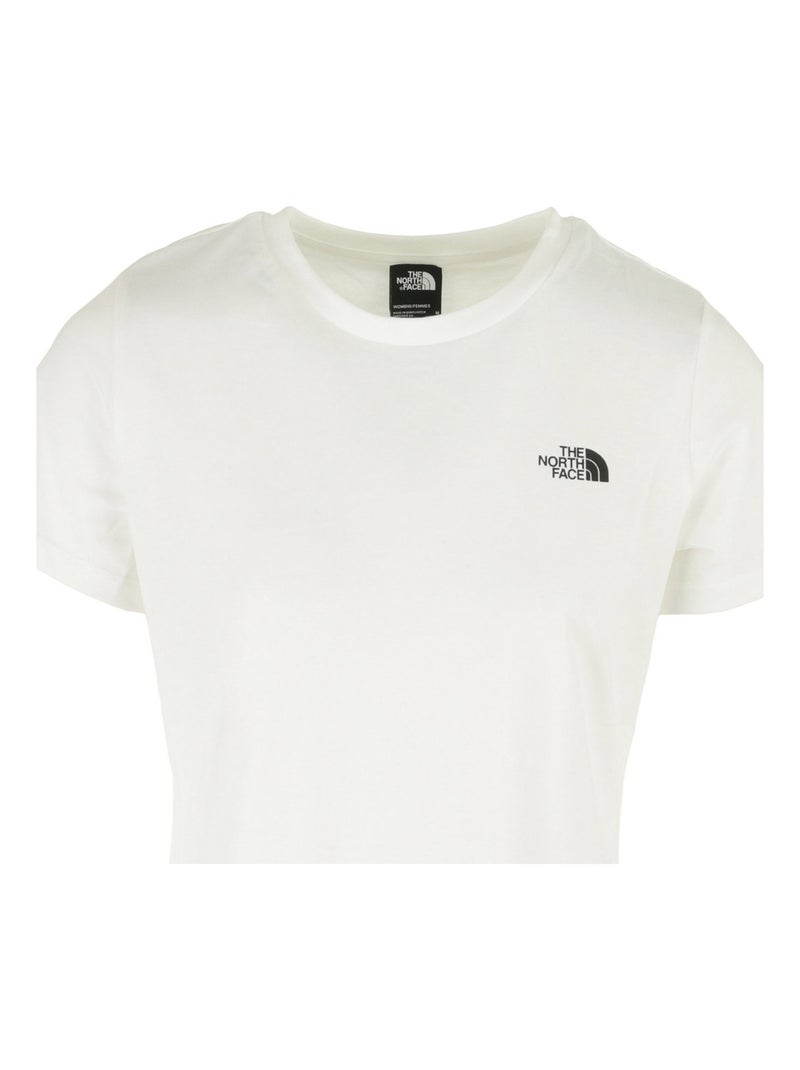 T-shirt The North Face W S/S Simple Dome Slim Tee Blanc - Kiabi