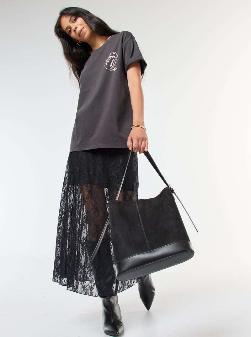 T-shirt 'The Rolling Stones' à manches courtes Noir - Kiabi