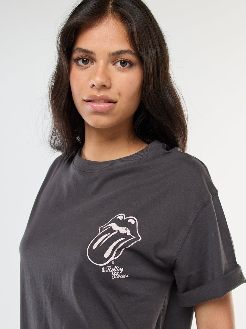 T-shirt 'The Rolling Stones' à manches courtes Noir - Kiabi