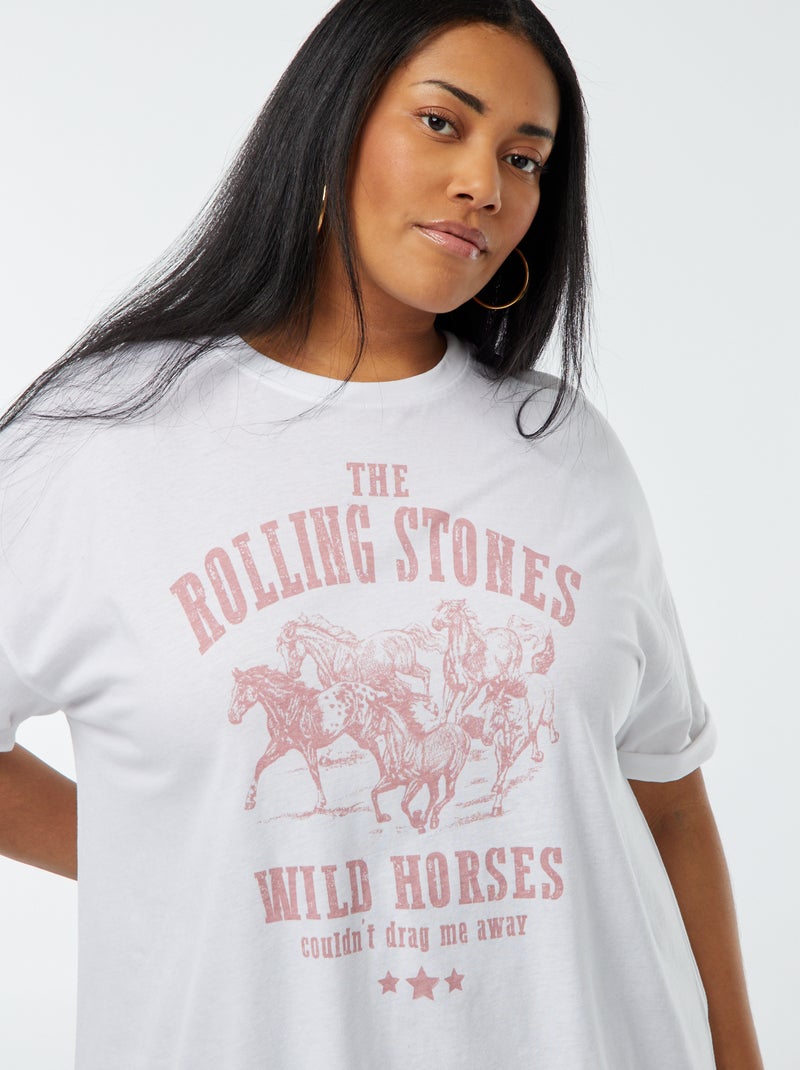 T-shirt 'The Rolling Stones' manches courtes BLANC - Kiabi
