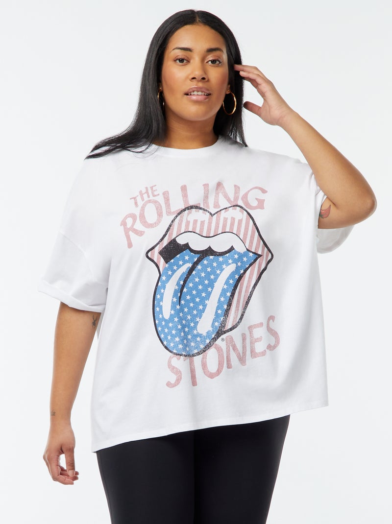 T-shirt 'The Rolling Stones' manches courtes BLANC - Kiabi