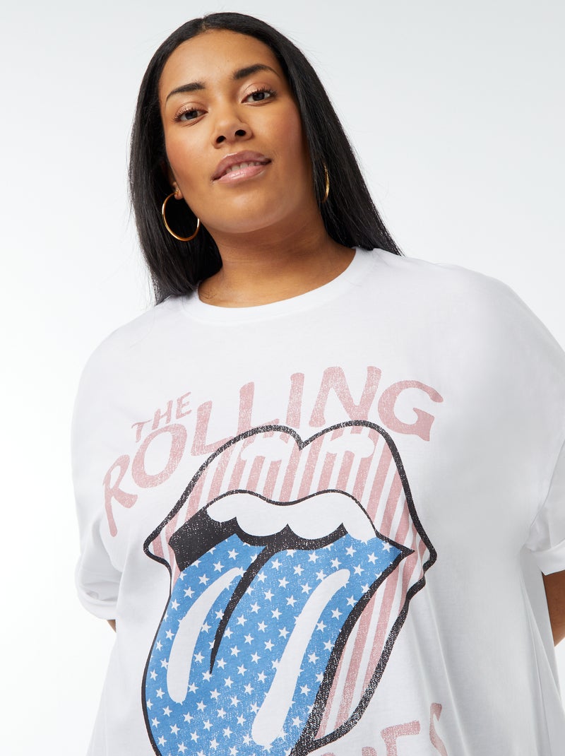 T-shirt 'The Rolling Stones' manches courtes BLANC - Kiabi