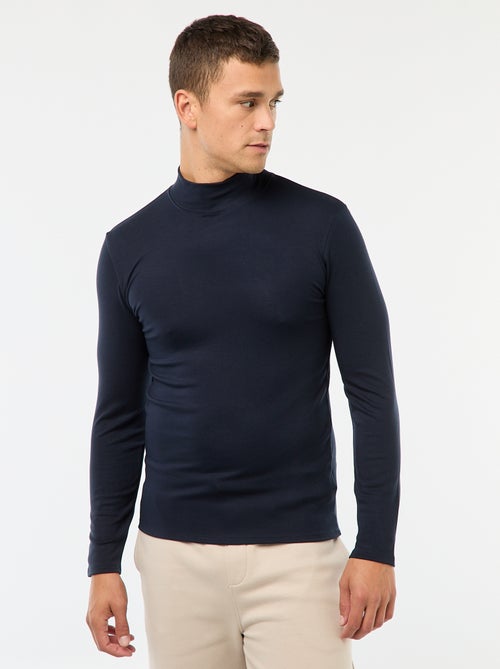 T-shirt thermique à col montant - Kiabi