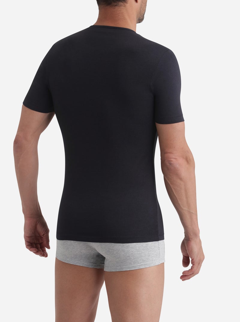 T-shirt Thermique Manches Courtes Thermal Noir - Kiabi