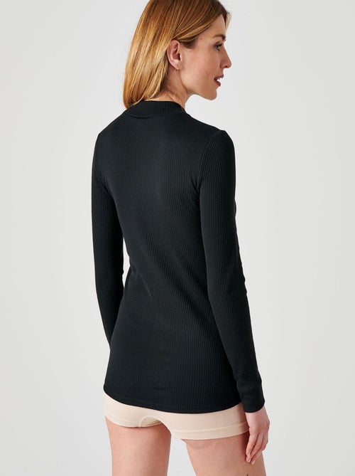 T-shirt Thermolactyl  col montant, côtes molletonnées  - Damart - Kiabi